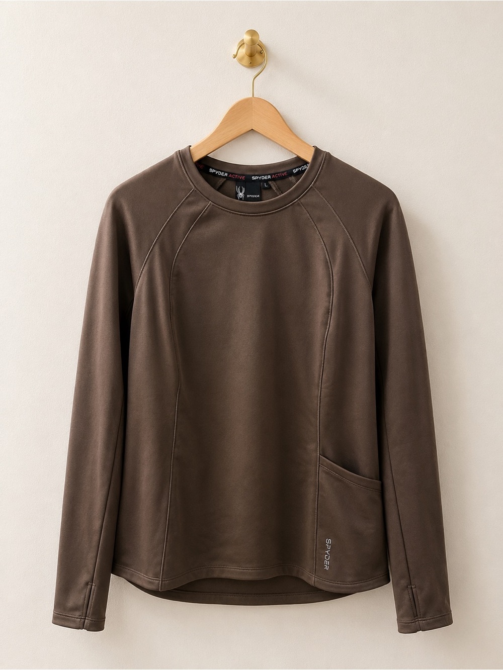 Spyder Active Women’s Brown Performance Base Layer Shirt Large